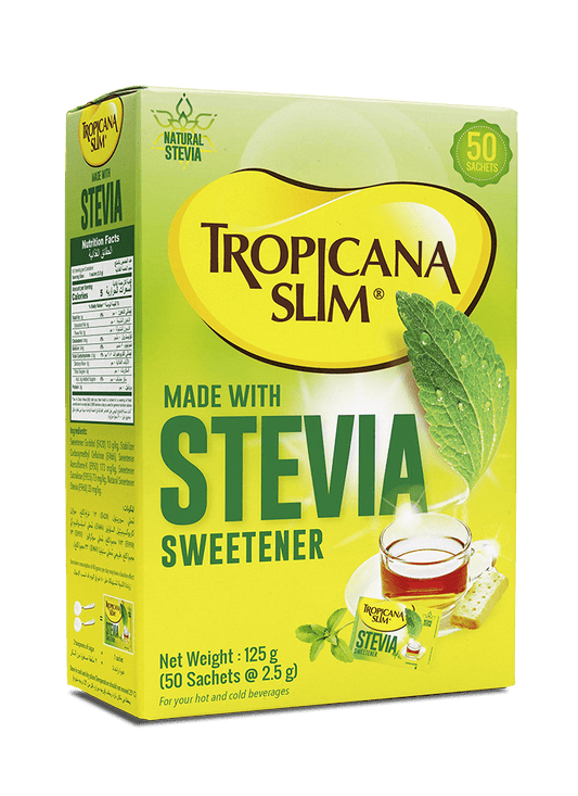 Tropicana Slim Stevia with Chromium 50 Sachet - sugarfree.pk